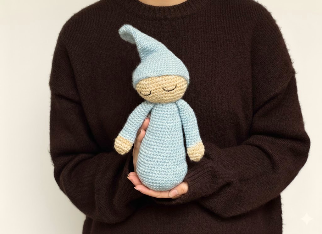 Poupée Endormie Bleue